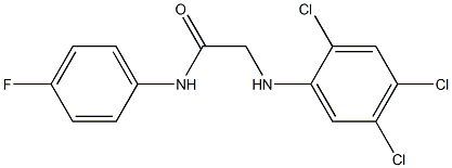 N-(4-fluorophenyl)-2-[(2,4,5-trichlorophenyl)amino]acetamide 结构式