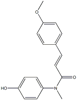 N-(4-hydroxyphenyl)-3-(4-methoxyphenyl)-N-methylprop-2-enamide 结构式