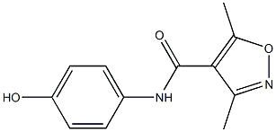 N-(4-hydroxyphenyl)-3,5-dimethyl-1,2-oxazole-4-carboxamide 结构式