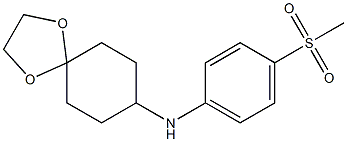 N-(4-methanesulfonylphenyl)-1,4-dioxaspiro[4.5]decan-8-amine 结构式