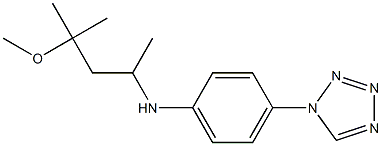 N-(4-methoxy-4-methylpentan-2-yl)-4-(1H-1,2,3,4-tetrazol-1-yl)aniline 结构式