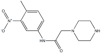 N-(4-methyl-3-nitrophenyl)-2-(piperazin-1-yl)acetamide 结构式