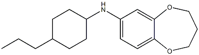 N-(4-propylcyclohexyl)-3,4-dihydro-2H-1,5-benzodioxepin-7-amine 结构式