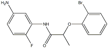N-(5-amino-2-fluorophenyl)-2-(2-bromophenoxy)propanamide 结构式