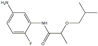 N-(5-amino-2-fluorophenyl)-2-(2-methylpropoxy)propanamide 结构式