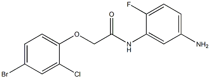 N-(5-amino-2-fluorophenyl)-2-(4-bromo-2-chlorophenoxy)acetamide 结构式