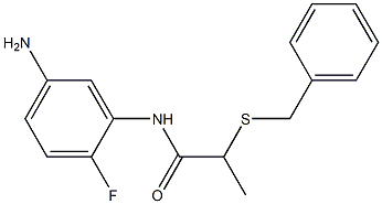 N-(5-amino-2-fluorophenyl)-2-(benzylsulfanyl)propanamide 结构式