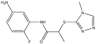 N-(5-amino-2-fluorophenyl)-2-[(4-methyl-4H-1,2,4-triazol-3-yl)sulfanyl]propanamide 结构式