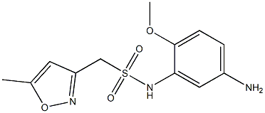 N-(5-amino-2-methoxyphenyl)-1-(5-methyl-1,2-oxazol-3-yl)methanesulfonamide 结构式