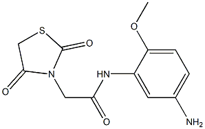 N-(5-amino-2-methoxyphenyl)-2-(2,4-dioxo-1,3-thiazolidin-3-yl)acetamide 结构式