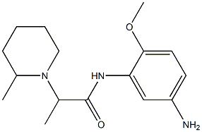 N-(5-amino-2-methoxyphenyl)-2-(2-methylpiperidin-1-yl)propanamide 结构式