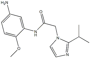 N-(5-amino-2-methoxyphenyl)-2-[2-(propan-2-yl)-1H-imidazol-1-yl]acetamide 结构式