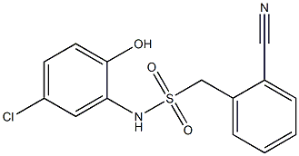 N-(5-chloro-2-hydroxyphenyl)-1-(2-cyanophenyl)methanesulfonamide 结构式