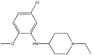 N-(5-chloro-2-methoxyphenyl)-1-ethylpiperidin-4-amine 结构式