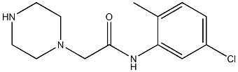 N-(5-chloro-2-methylphenyl)-2-(piperazin-1-yl)acetamide 结构式