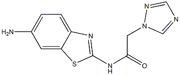 N-(6-amino-1,3-benzothiazol-2-yl)-2-(1H-1,2,4-triazol-1-yl)acetamide 结构式