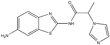 N-(6-amino-1,3-benzothiazol-2-yl)-2-(1H-imidazol-1-yl)propanamide 结构式