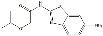 N-(6-amino-1,3-benzothiazol-2-yl)-2-(propan-2-yloxy)acetamide 结构式