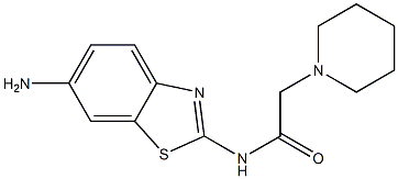 N-(6-amino-1,3-benzothiazol-2-yl)-2-piperidin-1-ylacetamide 结构式