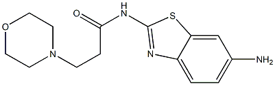 N-(6-amino-1,3-benzothiazol-2-yl)-3-(morpholin-4-yl)propanamide 结构式