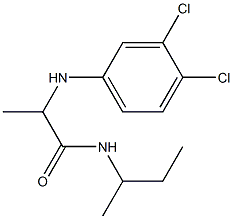 N-(butan-2-yl)-2-[(3,4-dichlorophenyl)amino]propanamide 结构式