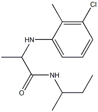 N-(butan-2-yl)-2-[(3-chloro-2-methylphenyl)amino]propanamide 结构式