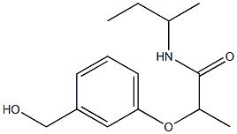 N-(butan-2-yl)-2-[3-(hydroxymethyl)phenoxy]propanamide 结构式