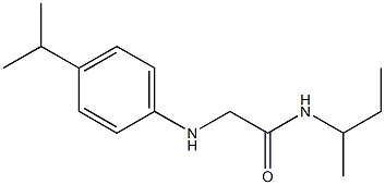 N-(butan-2-yl)-2-{[4-(propan-2-yl)phenyl]amino}acetamide 结构式