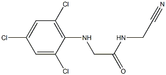 N-(cyanomethyl)-2-[(2,4,6-trichlorophenyl)amino]acetamide 结构式
