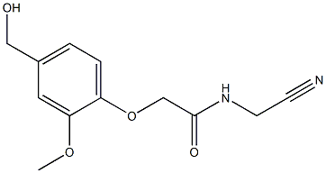 N-(cyanomethyl)-2-[4-(hydroxymethyl)-2-methoxyphenoxy]acetamide 结构式