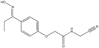 N-(cyanomethyl)-2-{4-[(1E)-N-hydroxypropanimidoyl]phenoxy}acetamide 结构式