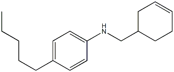 N-(cyclohex-3-en-1-ylmethyl)-4-pentylaniline 结构式