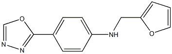 N-(furan-2-ylmethyl)-4-(1,3,4-oxadiazol-2-yl)aniline 结构式
