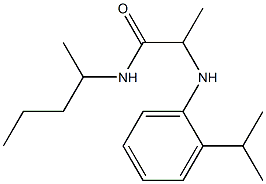 N-(pentan-2-yl)-2-{[2-(propan-2-yl)phenyl]amino}propanamide 结构式