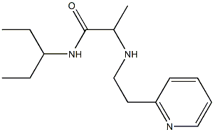 N-(pentan-3-yl)-2-{[2-(pyridin-2-yl)ethyl]amino}propanamide 结构式