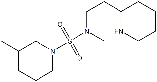 N,3-dimethyl-N-[2-(piperidin-2-yl)ethyl]piperidine-1-sulfonamide 结构式