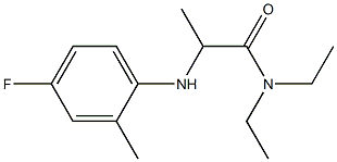 N,N-diethyl-2-[(4-fluoro-2-methylphenyl)amino]propanamide 结构式