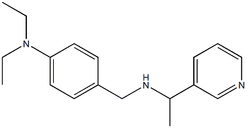 N,N-diethyl-4-({[1-(pyridin-3-yl)ethyl]amino}methyl)aniline 结构式