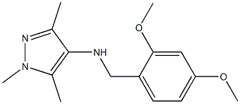 N-[(2,4-dimethoxyphenyl)methyl]-1,3,5-trimethyl-1H-pyrazol-4-amine 结构式
