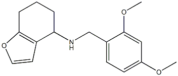 N-[(2,4-dimethoxyphenyl)methyl]-4,5,6,7-tetrahydro-1-benzofuran-4-amine 结构式