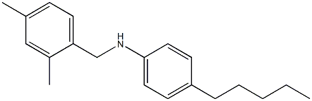 N-[(2,4-dimethylphenyl)methyl]-4-pentylaniline 结构式
