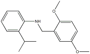 N-[(2,5-dimethoxyphenyl)methyl]-2-(propan-2-yl)aniline 结构式