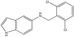 N-[(2,6-dichlorophenyl)methyl]-1H-indol-5-amine 结构式