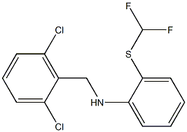 N-[(2,6-dichlorophenyl)methyl]-2-[(difluoromethyl)sulfanyl]aniline 结构式