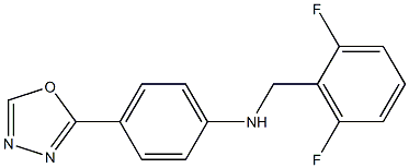 N-[(2,6-difluorophenyl)methyl]-4-(1,3,4-oxadiazol-2-yl)aniline 结构式