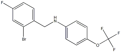 N-[(2-bromo-4-fluorophenyl)methyl]-4-(trifluoromethoxy)aniline 结构式