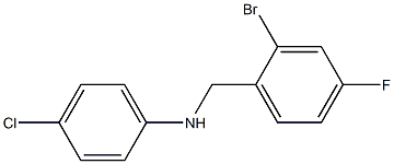 N-[(2-bromo-4-fluorophenyl)methyl]-4-chloroaniline 结构式