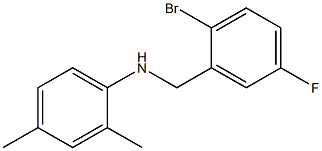 N-[(2-bromo-5-fluorophenyl)methyl]-2,4-dimethylaniline 结构式