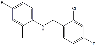 N-[(2-chloro-4-fluorophenyl)methyl]-4-fluoro-2-methylaniline 结构式