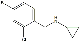 N-[(2-chloro-4-fluorophenyl)methyl]cyclopropanamine 结构式